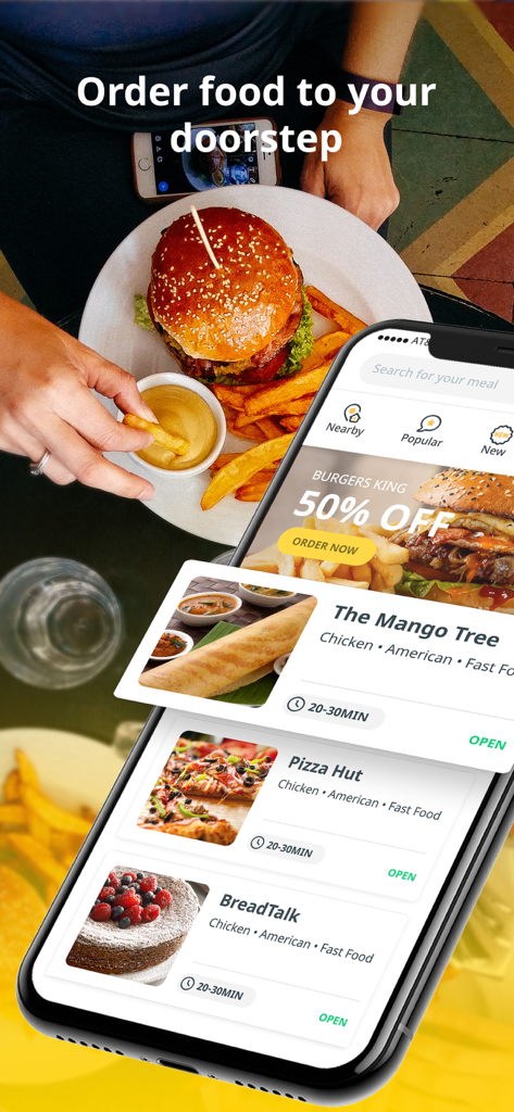 PickMe Sri Lanka mobile app interface displaying food delivery options and restaurant listings