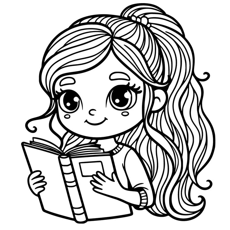girl with book