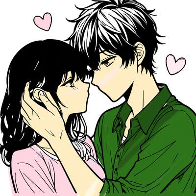 manga couple in love