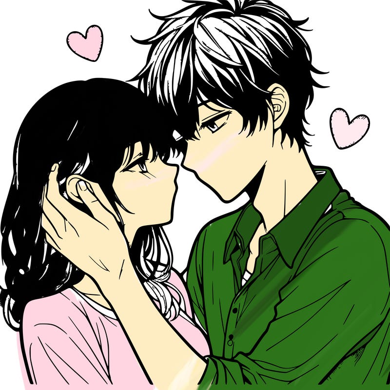 manga couple in love