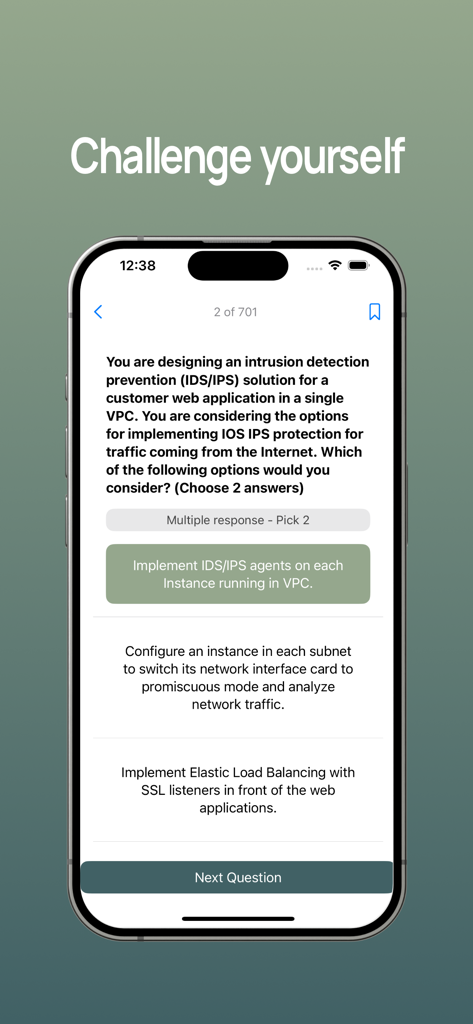 CloudMaster Swift - Questão de prática de exame de certificação de nuvem no aplicativo móvel CloudMaster Swift