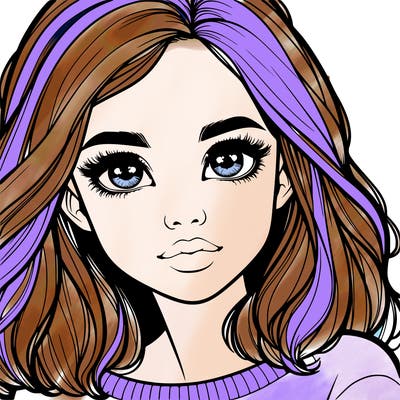 realistic girl whith cute eyes