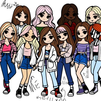 group of girls