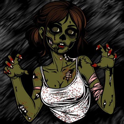 realistic zombie girl