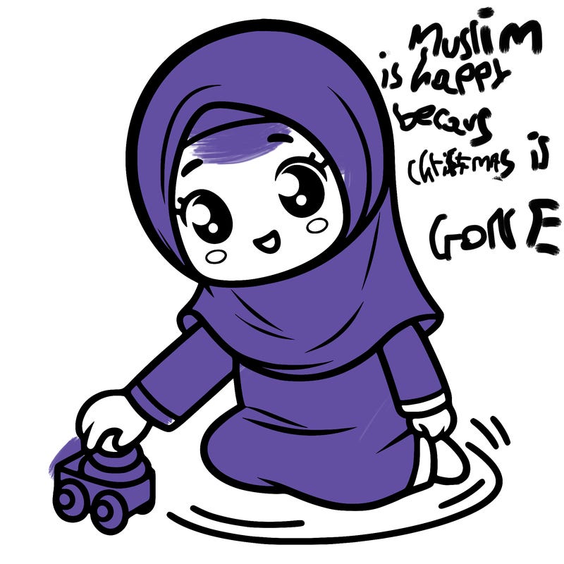 muslim girl playing