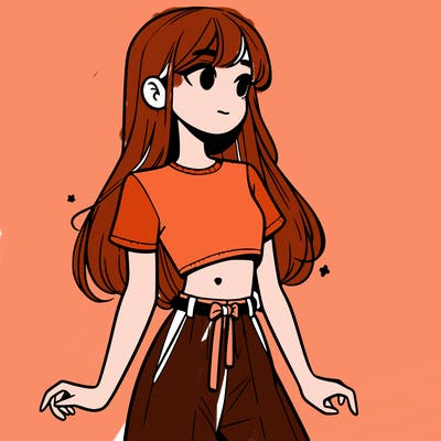 girl in a cute crop top