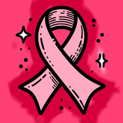 ribbon symbol of national breast cancer awareness month