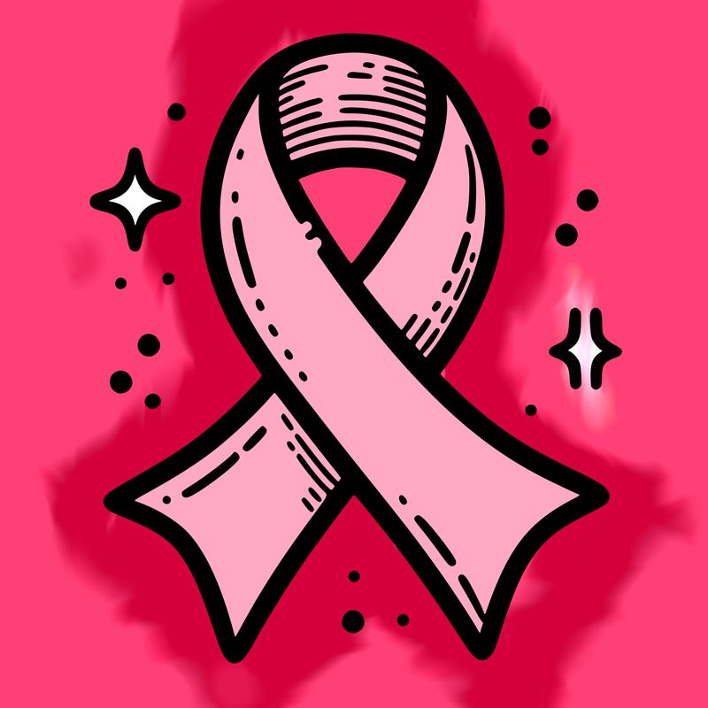 ribbon symbol of national breast cancer awareness month