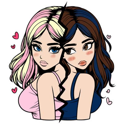 realistic girl split