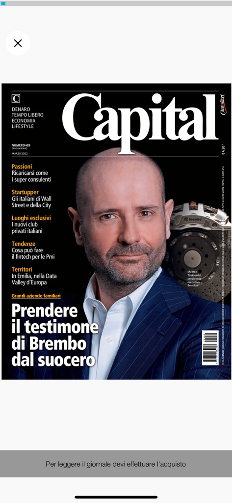 Couverture numérique du magazine Capital présentant un dirigeant d'entreprise et des actualités financières