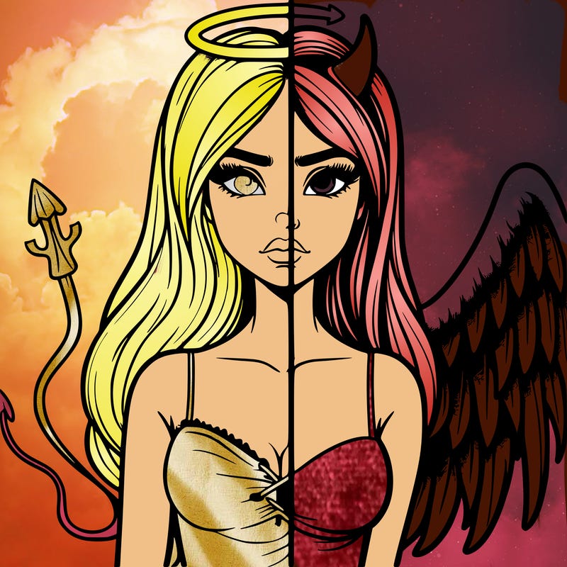 devil vs angel realistic girl