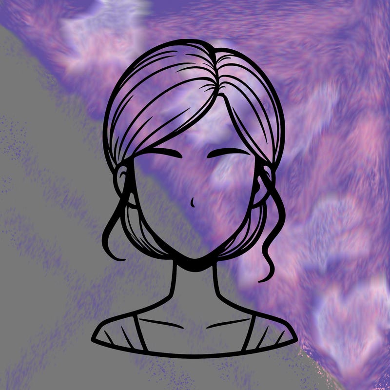 woman with a blank face