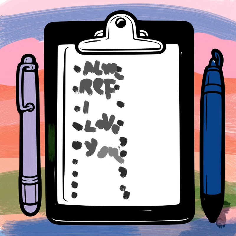 blank clip board with pen