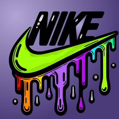 dripping nike logo