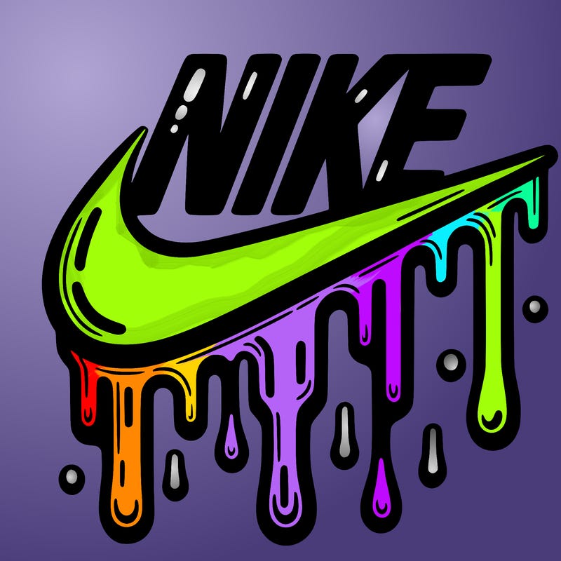 dripping nike logo
