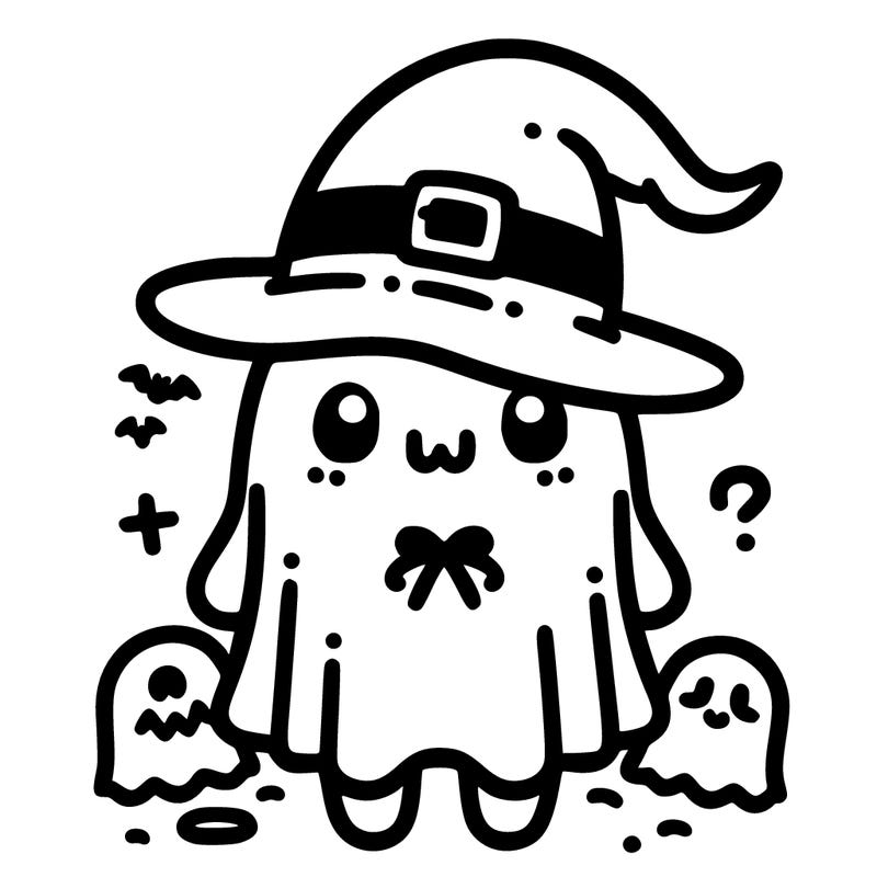a ghost dressed up in halloween outfits