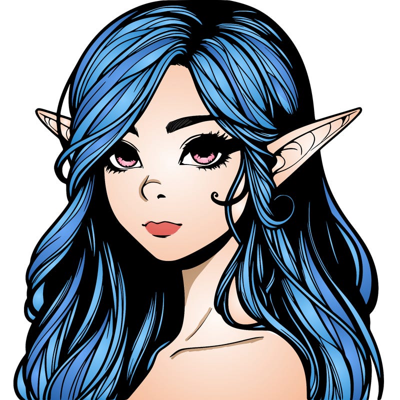 elf girl realistic dark fantasy