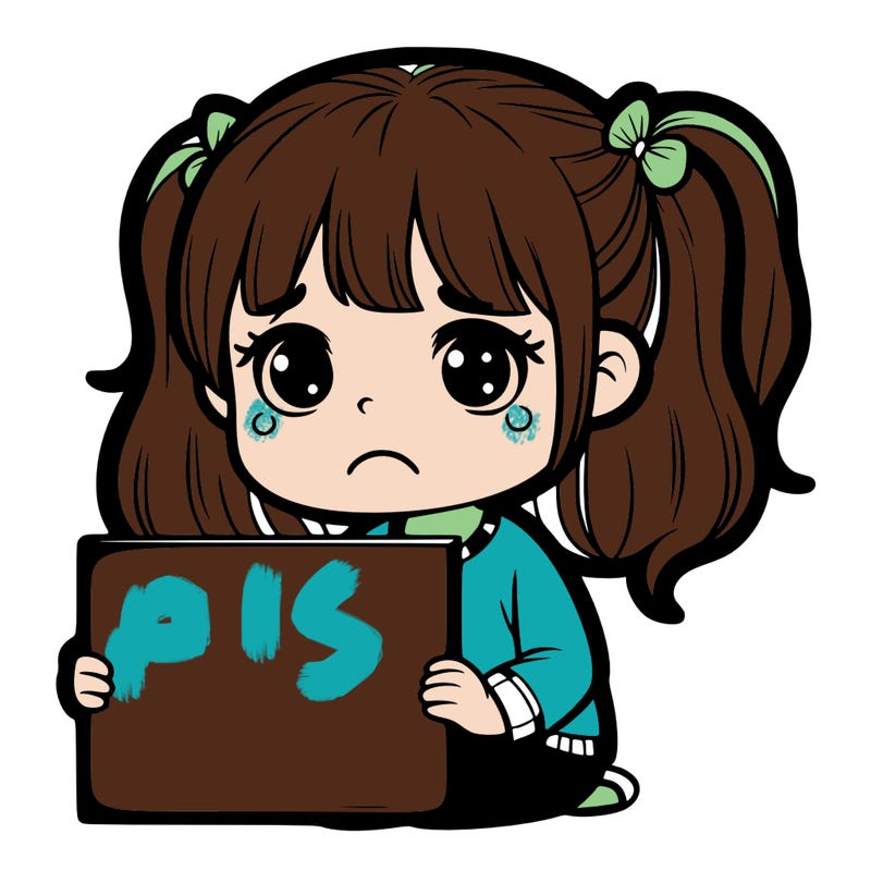 sad girl with a blank sign