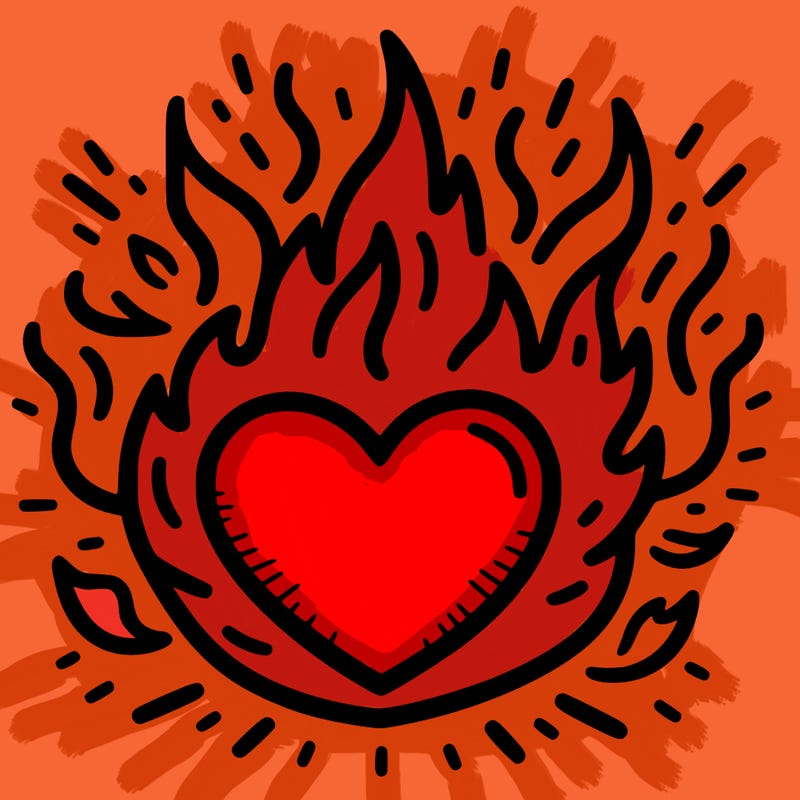 heart is on fire