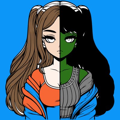 realistic girl split