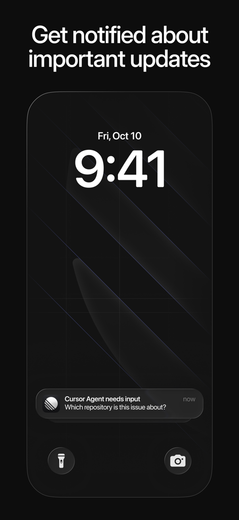 Pantalla de bloqueo del smartphone que muestra una notificación de actualización de Linear Mobile.