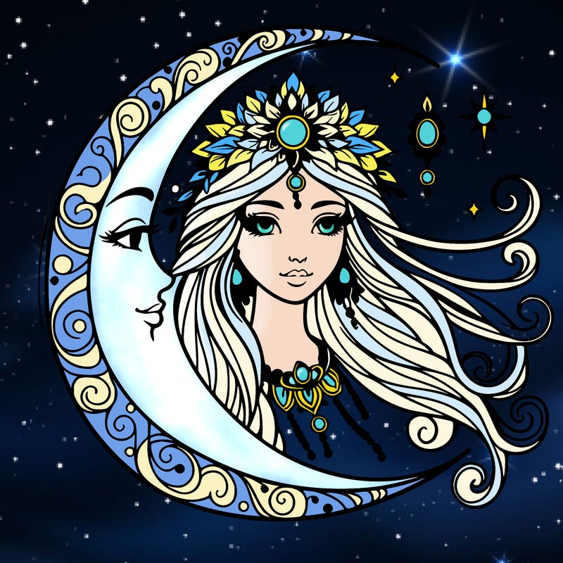 moon goddess realistic