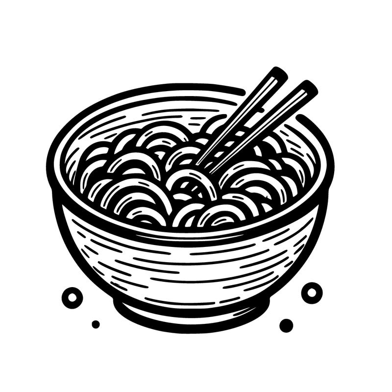 a bowl of noodles