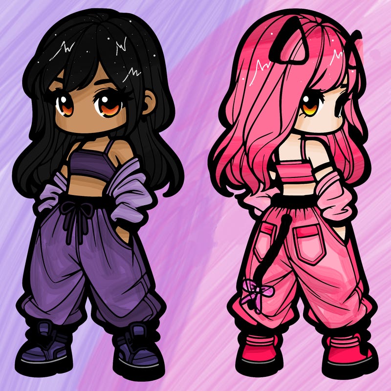 girl in crop top and baggy pants