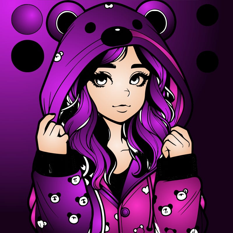 realistic girl in a animal pjs hoodie