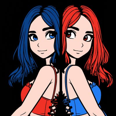 a realistic girl split