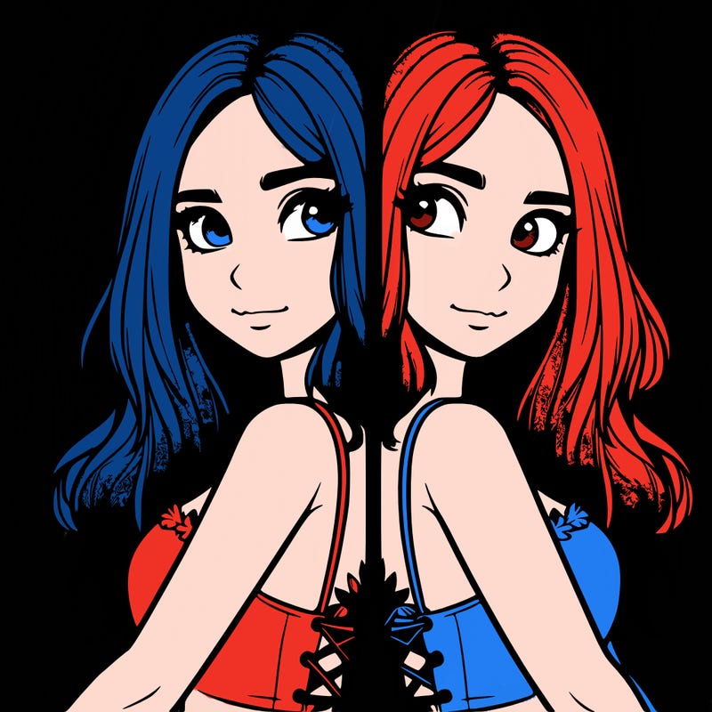 a realistic girl split