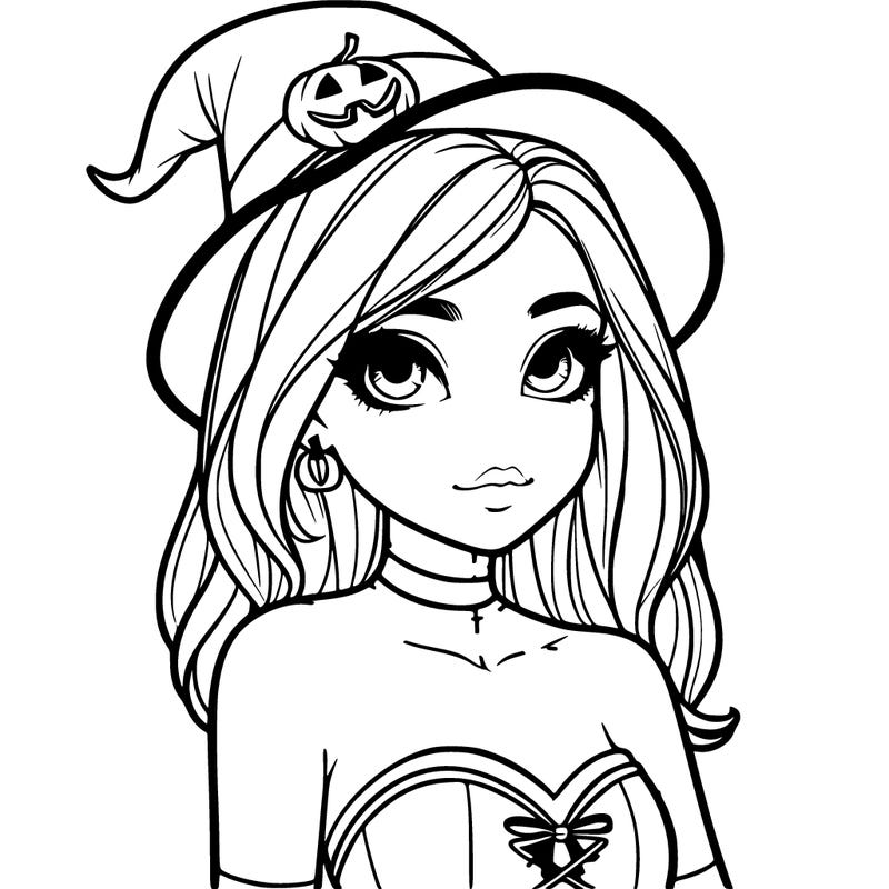 relistic girl in a halloween costume