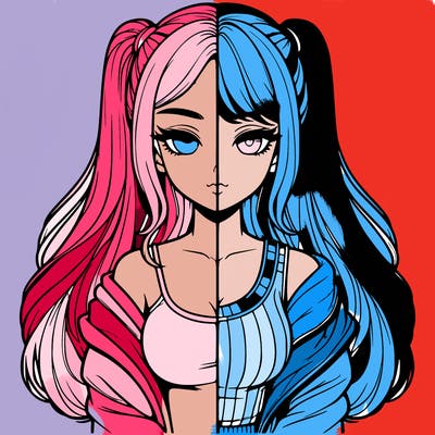 realistic girl split