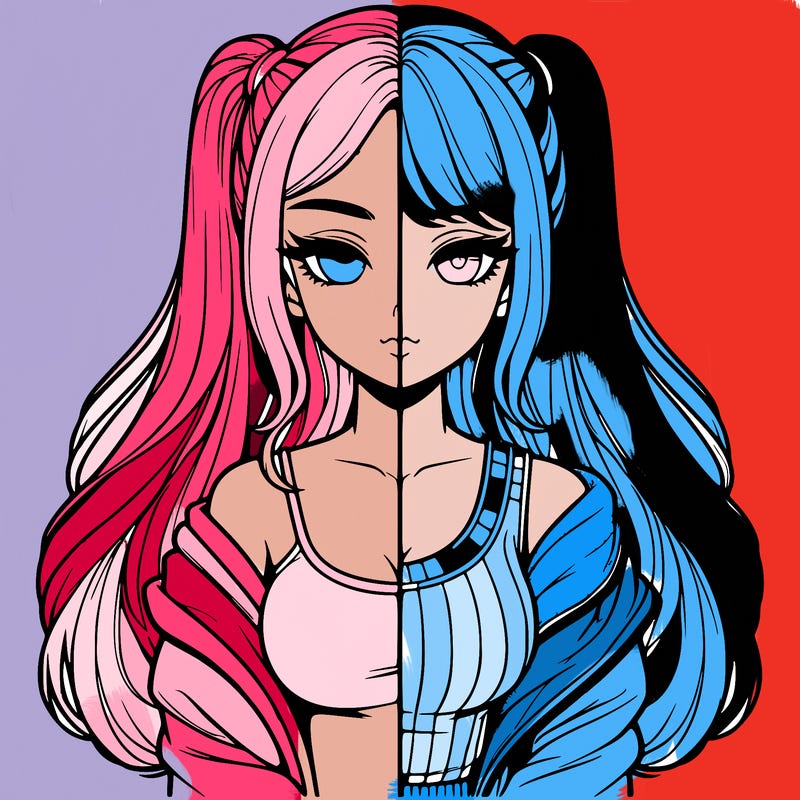 realistic girl split