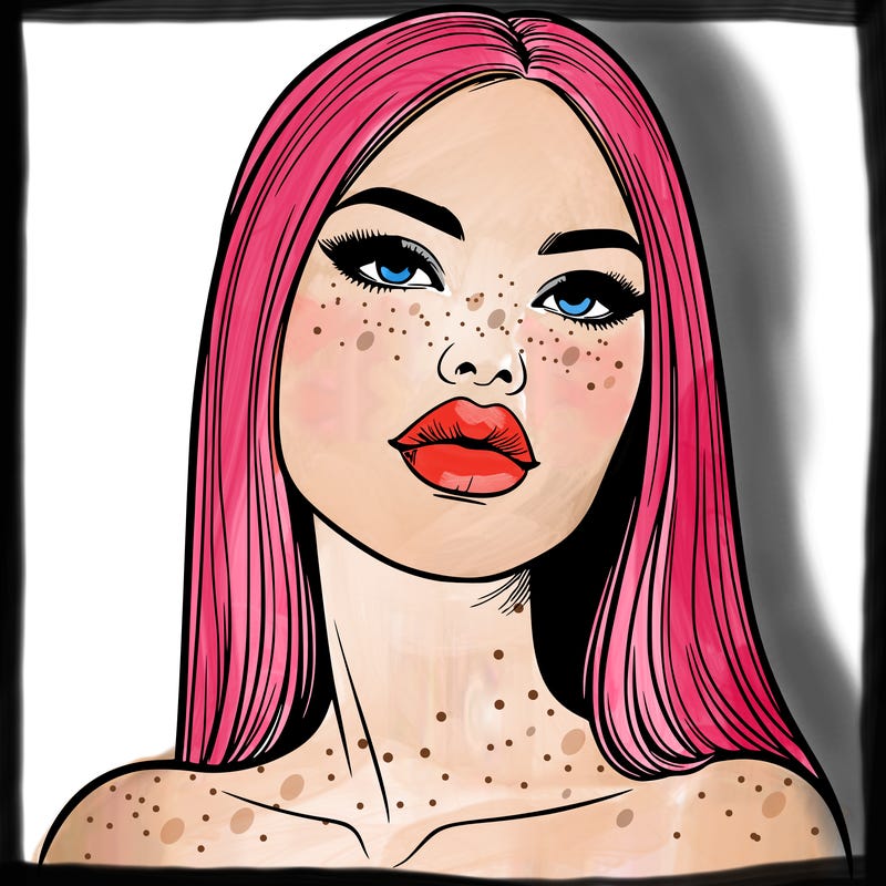 realistic woman with full lips