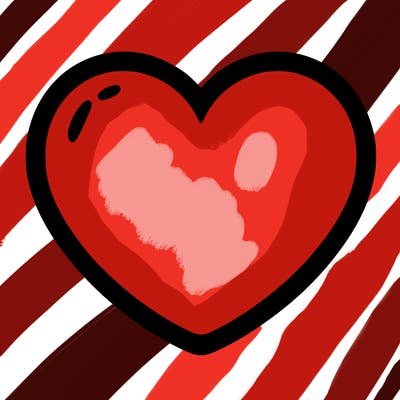 a blank heart