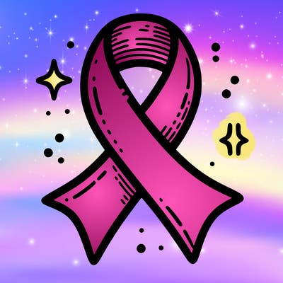 ribbon symbol of national breast cancer awareness month