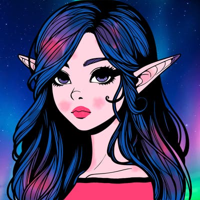 elf girl realistic dark fantasy