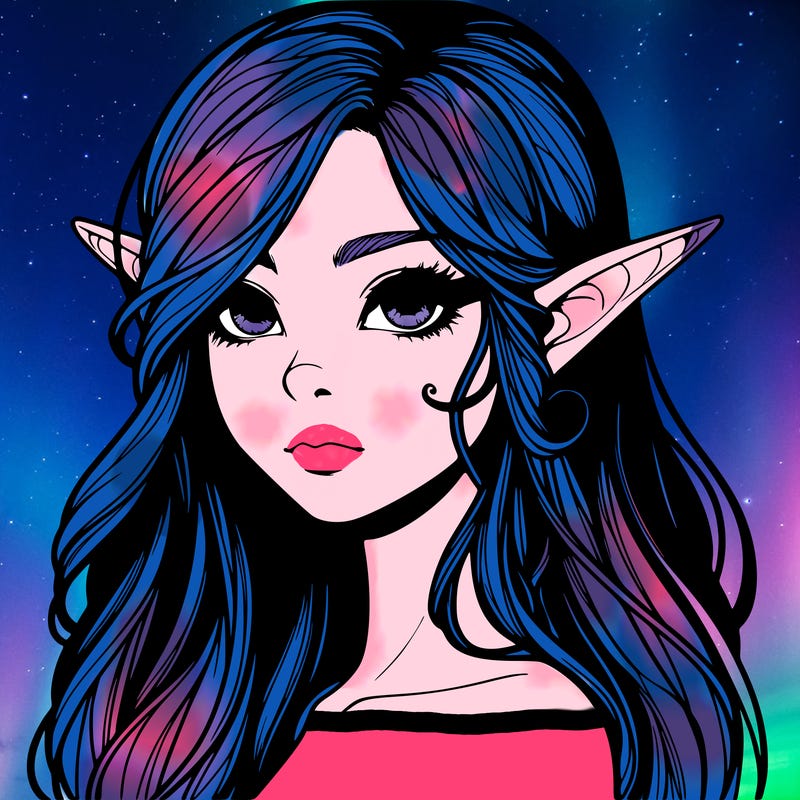 elf girl realistic dark fantasy