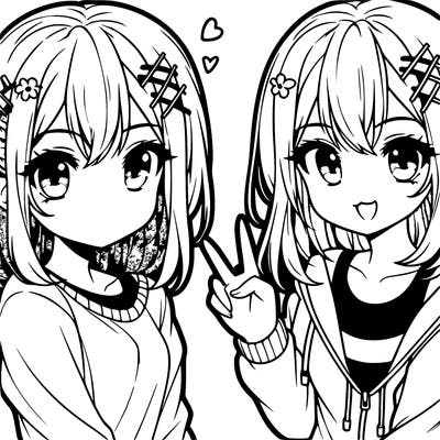 cute anime teen girl