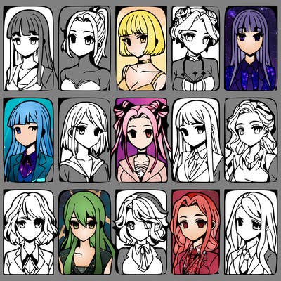 girls that look diffrent anime