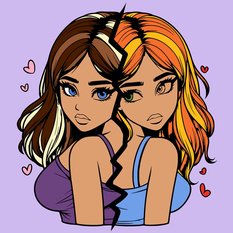 realistic girl split