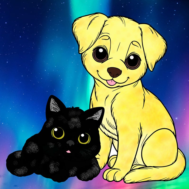 realistic cat and dog