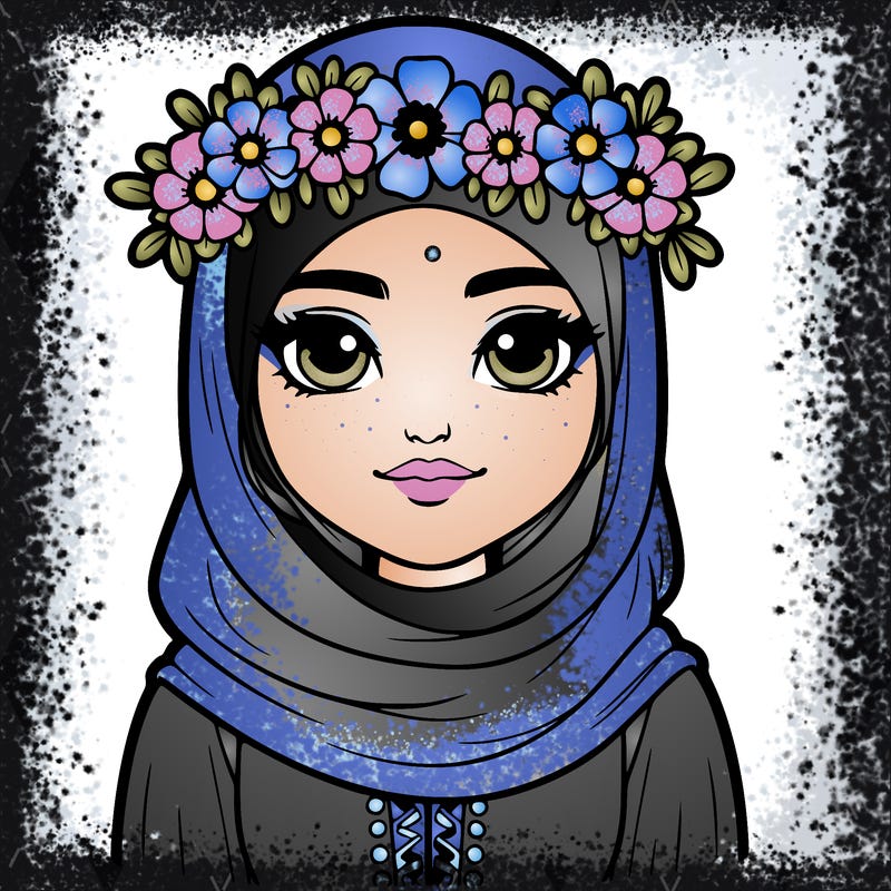 realistic girl with flower crown