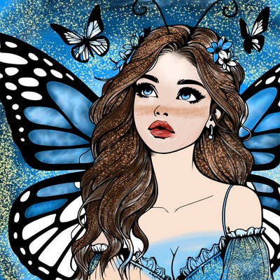 butterfly fairy realistic girl