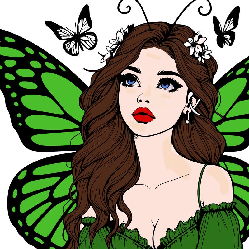 butterfly fairy realistic girl