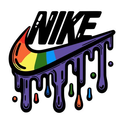 dripping nike logo