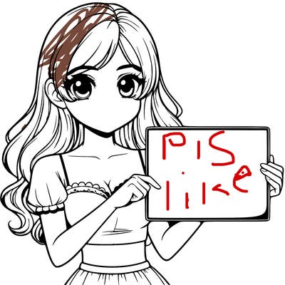 realistic pretty girl holding blank sign