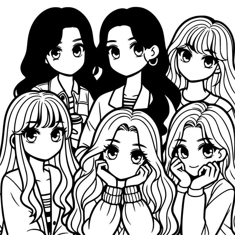 group of girls aesthetic