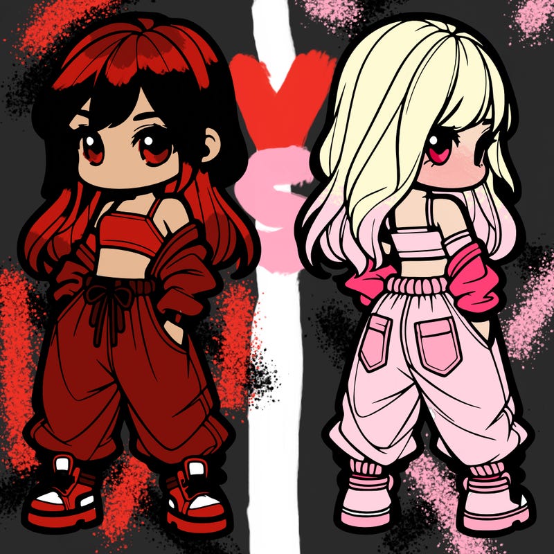 girl in crop top and baggy pants